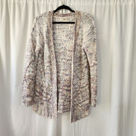 Faherty Fisherman Sweater Cardigan Womens Small Chunky Cable Knit Heavyweight - Picture 4 of 9